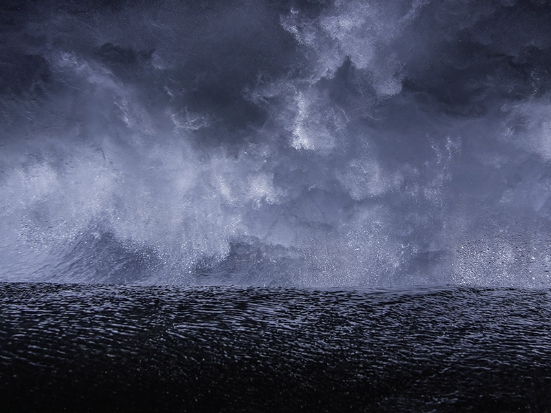 Waves - Underwater Art Photography — “Rainfall” (2022) by Alexej Sachov.